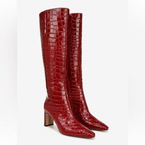 Sam Edelman Red 4" Knee High Boots